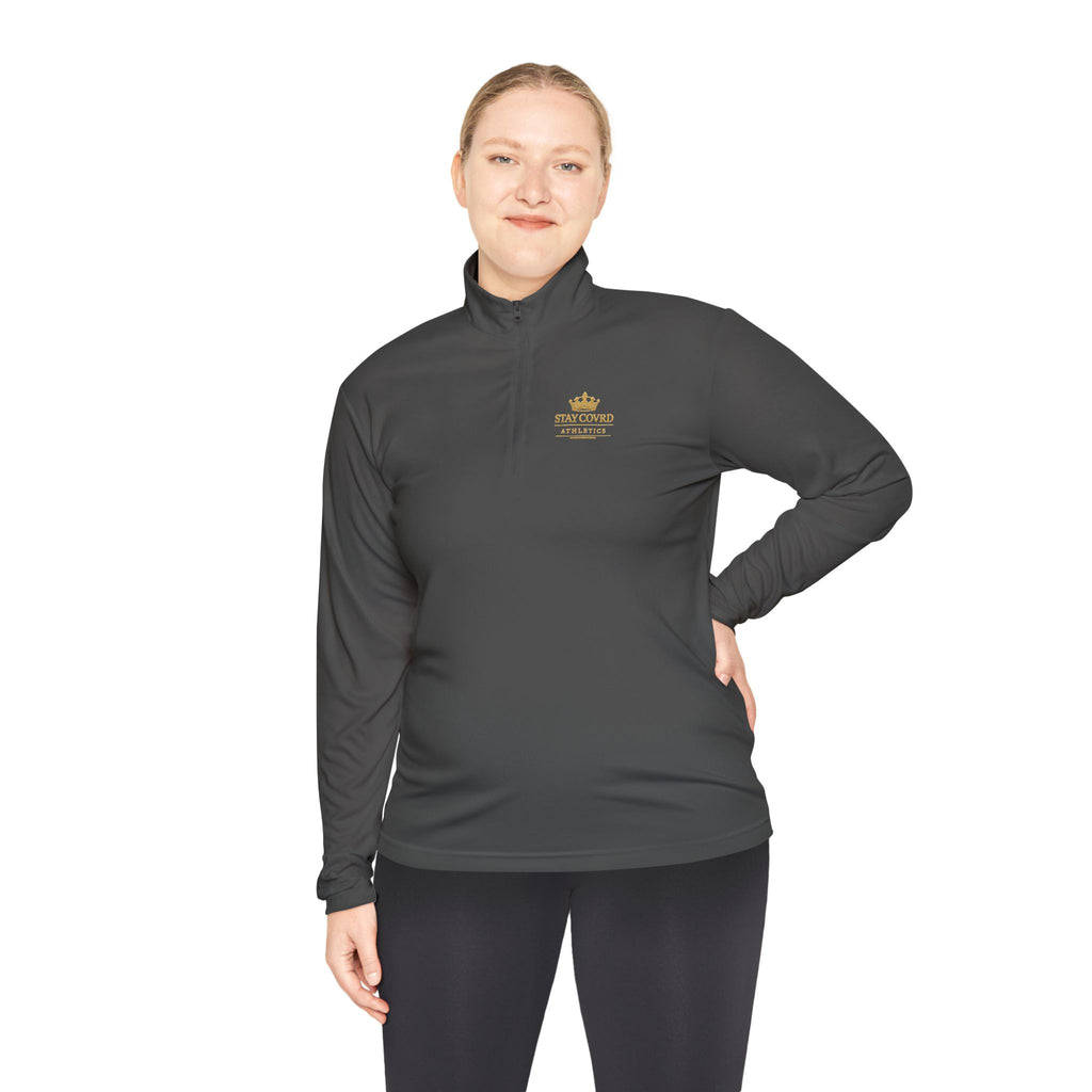 Stay COVRD Quarter-Zip C.O.V.R.D. Gold Logo Lightweight Pullover