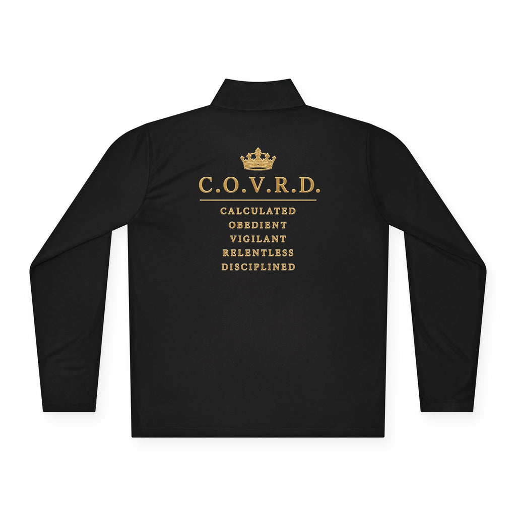 Stay COVRD Quarter-Zip C.O.V.R.D. Gold Logo Lightweight Pullover