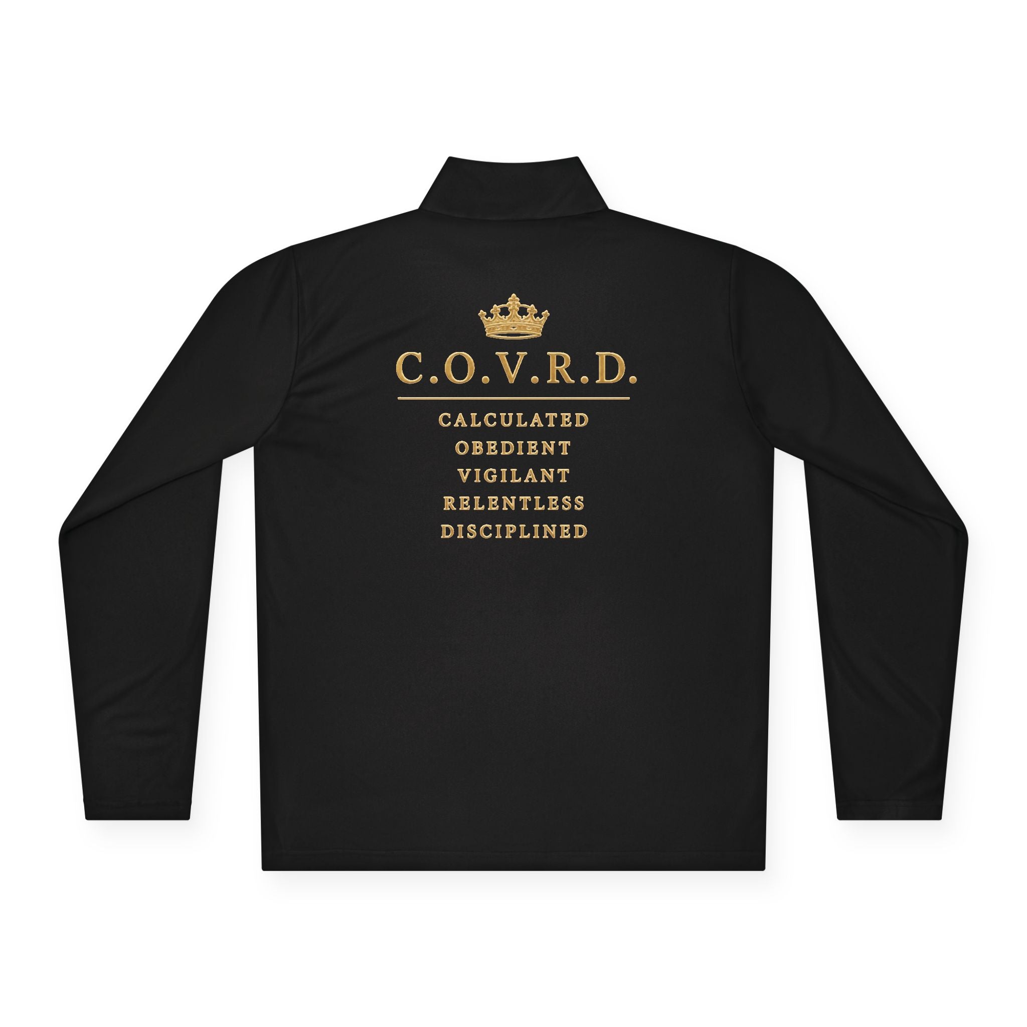 Stay COVRD Quarter-Zip C.O.V.R.D. Gold Logo Lightweight Pullover