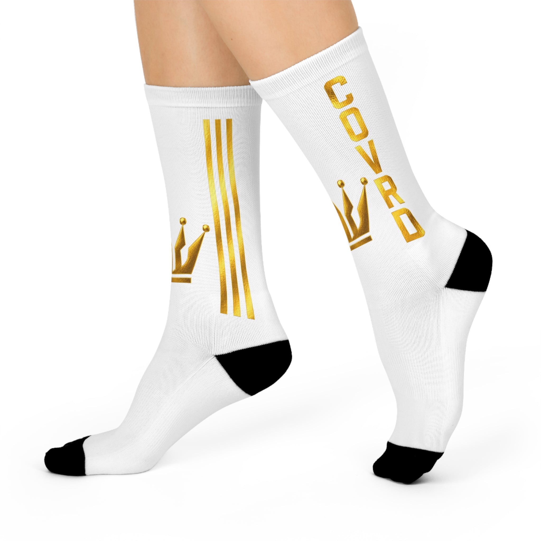 COVRD Gold Crown Cushioned Athletic Crew Socks