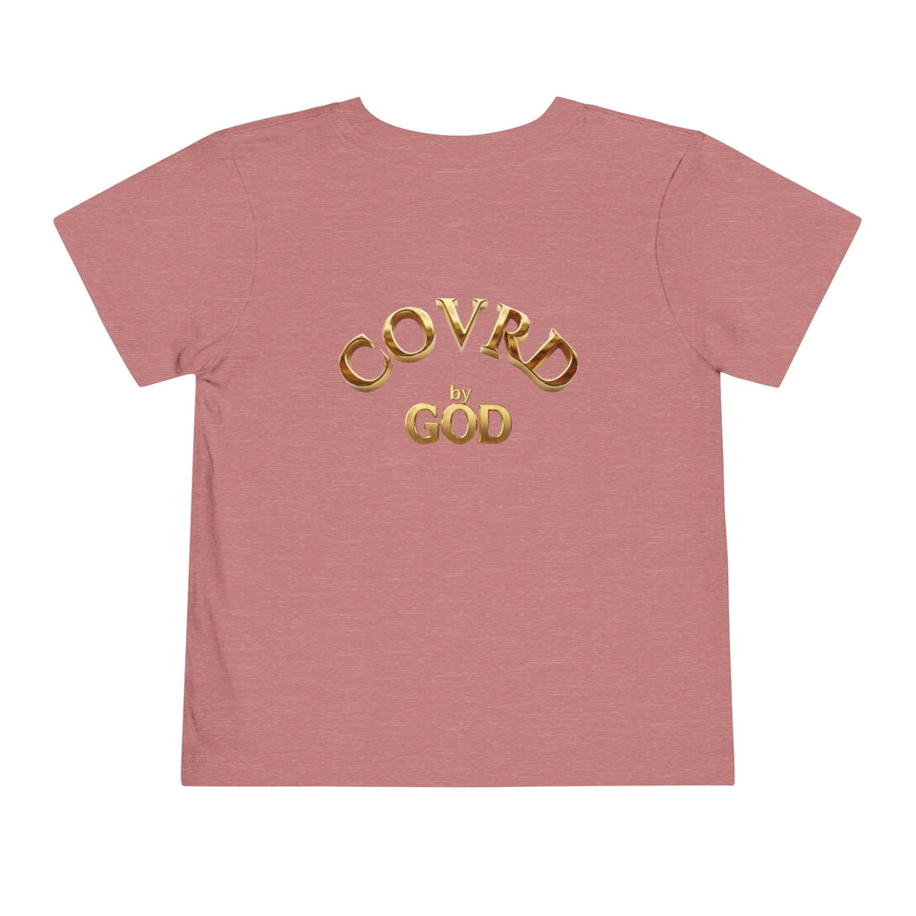 Metallic Gold "COVRD by GOD" Toddler Tee
