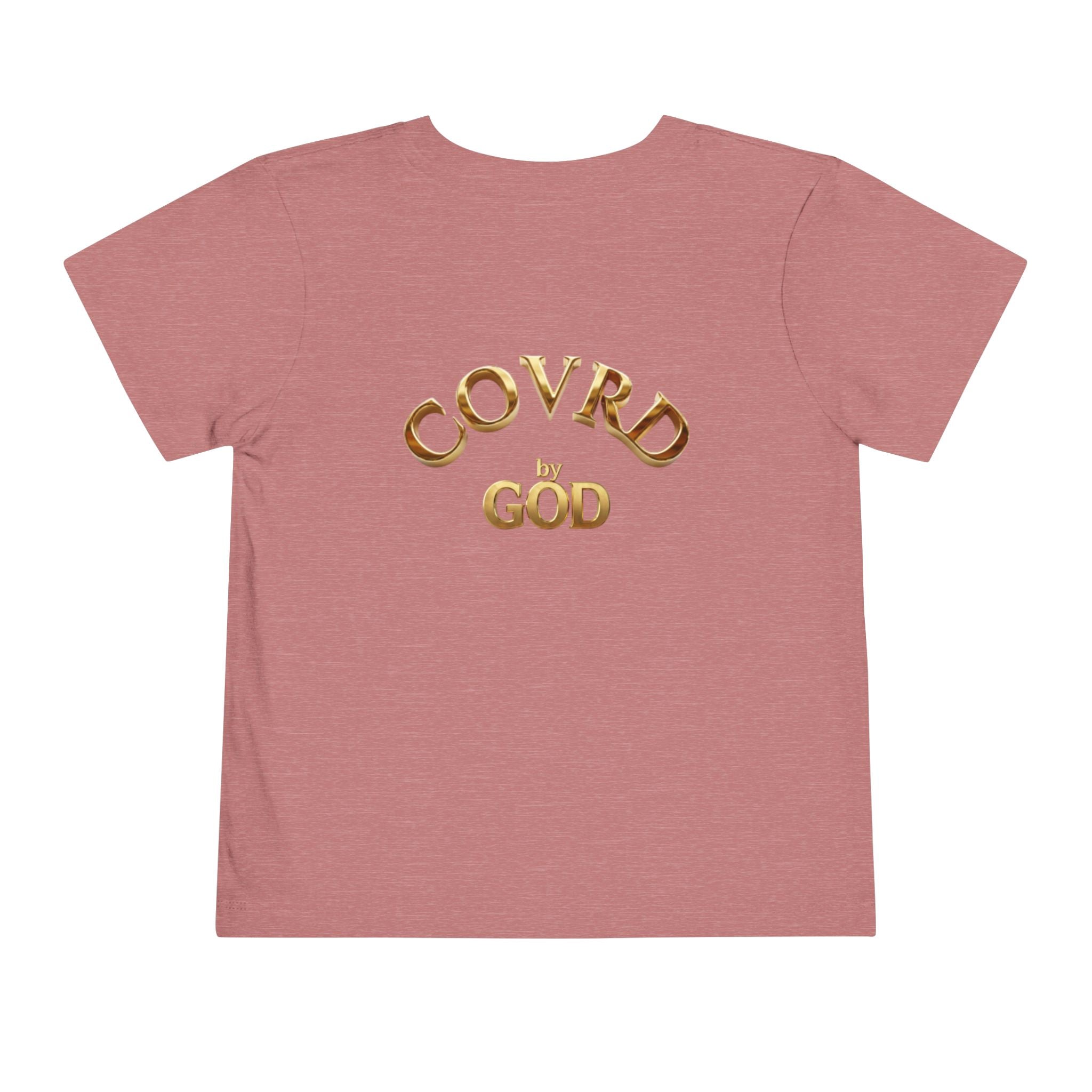 Metallic Gold "COVRD by GOD" Toddler Tee