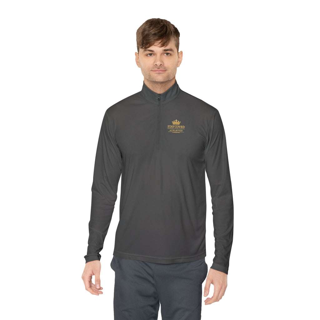 Stay COVRD Quarter-Zip C.O.V.R.D. Gold Logo Lightweight Pullover
