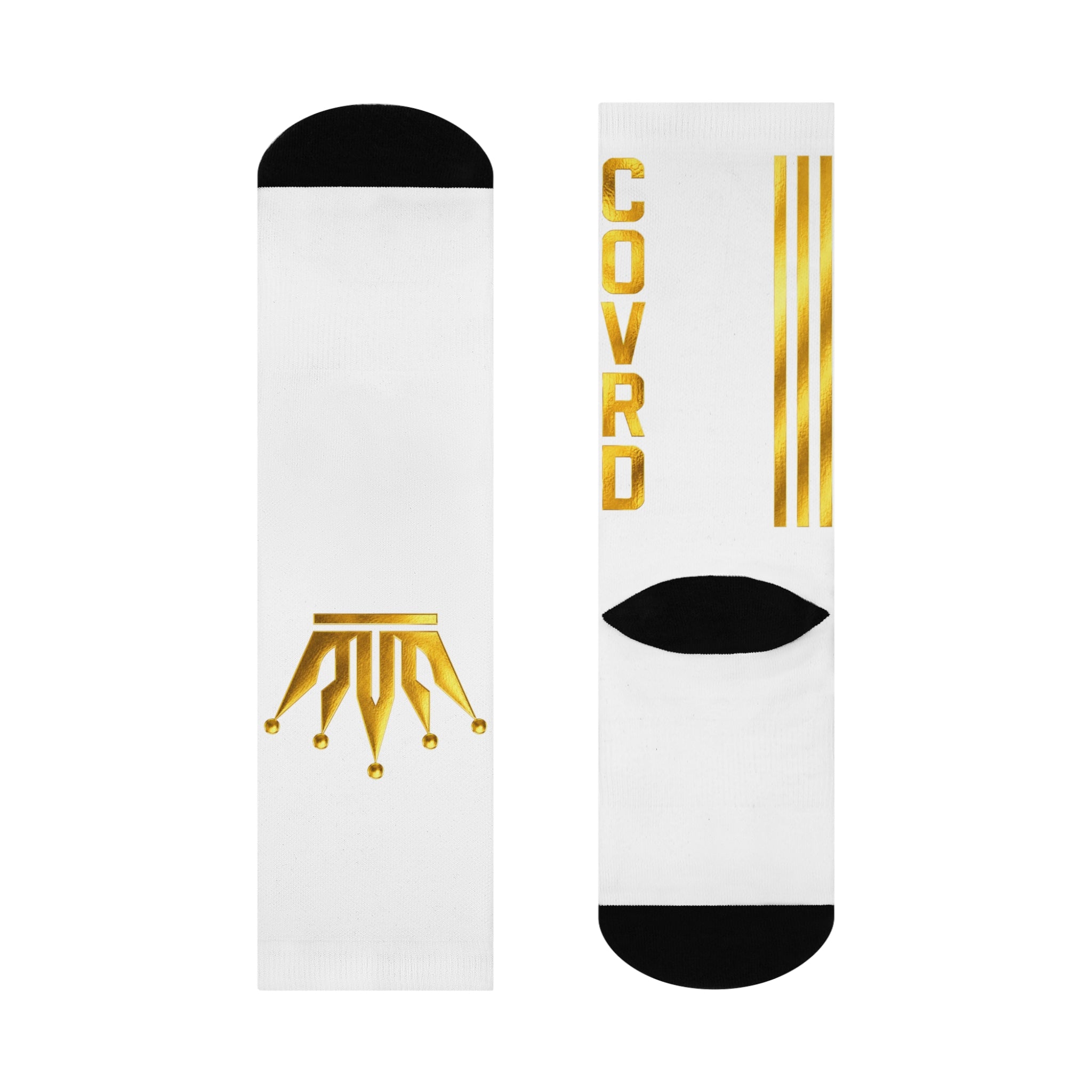 COVRD Gold Crown Cushioned Athletic Crew Socks