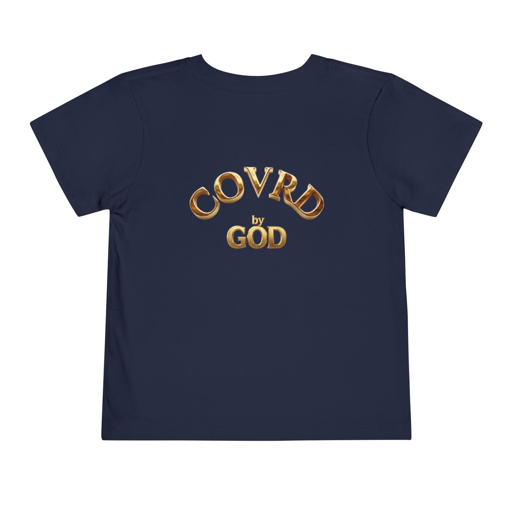 Metallic Gold "COVRD by GOD" Toddler Tee