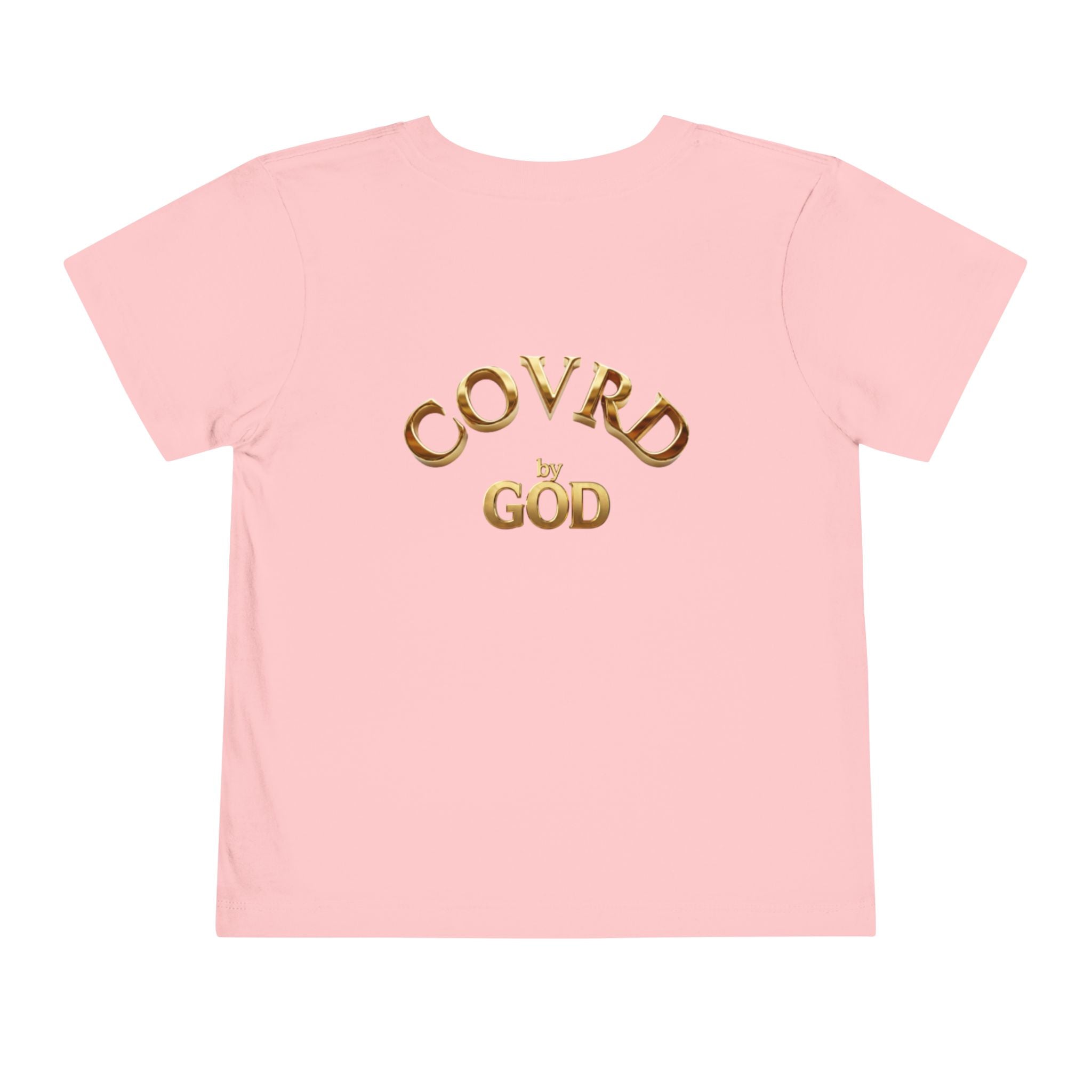 Metallic Gold "COVRD by GOD" Toddler Tee