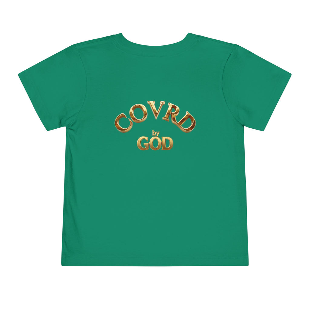 Metallic Gold "COVRD by GOD" Toddler Tee