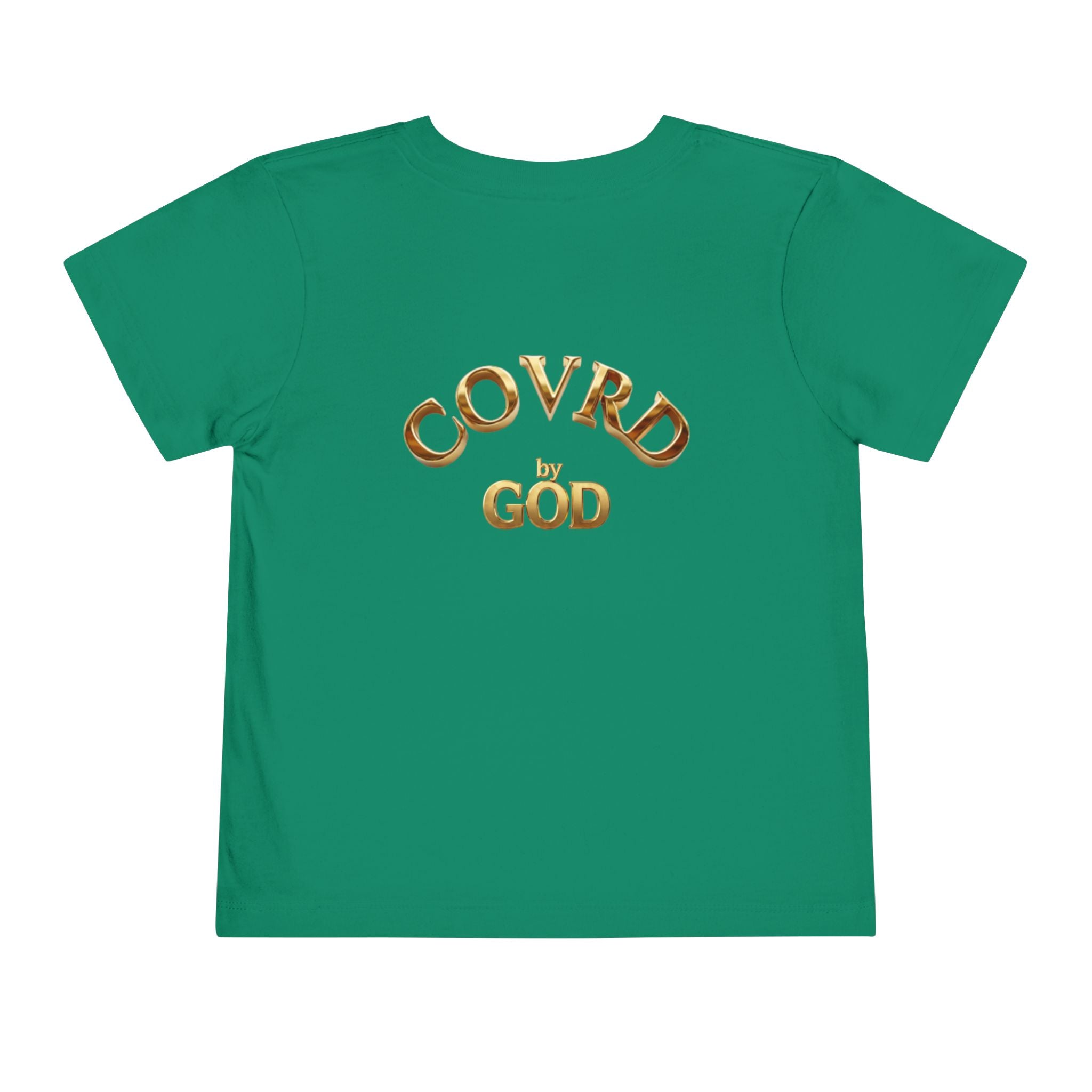 Metallic Gold "COVRD by GOD" Toddler Tee