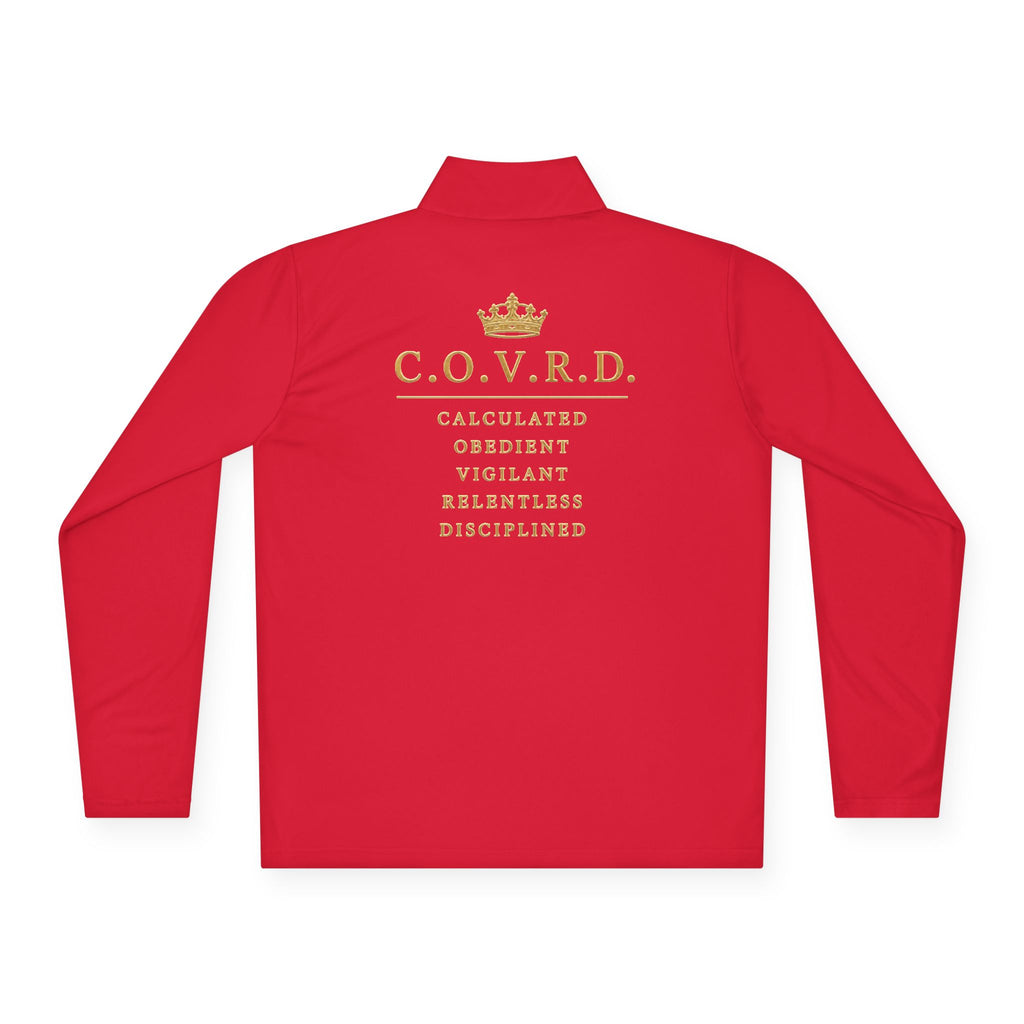 Stay COVRD Quarter-Zip C.O.V.R.D. Gold Logo Lightweight Pullover