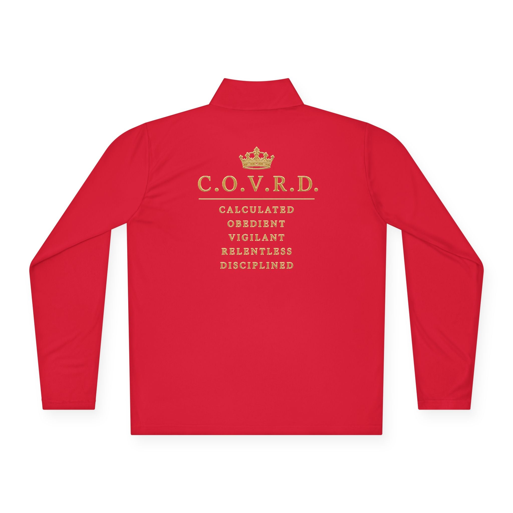 Stay COVRD Quarter-Zip C.O.V.R.D. Gold Logo Lightweight Pullover