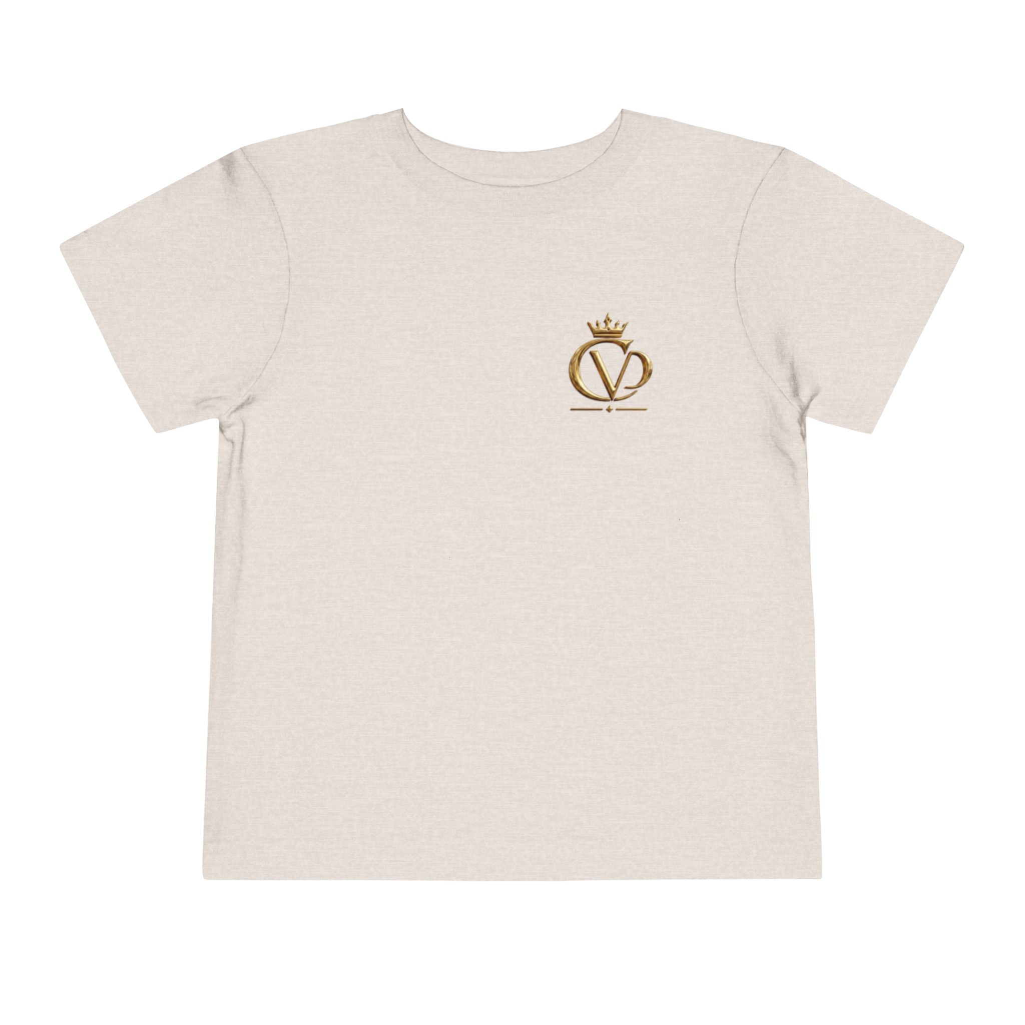 Metallic Gold "COVRD by GOD" Toddler Tee