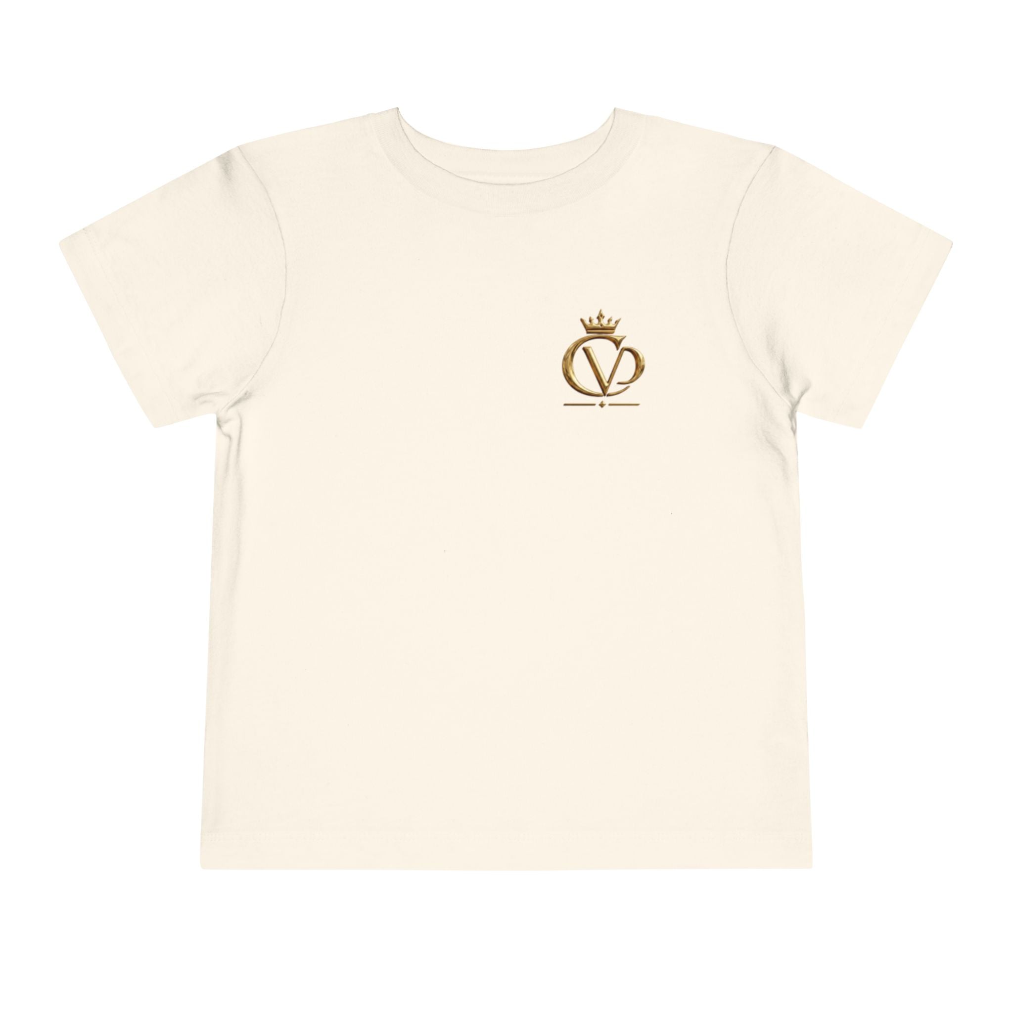 Metallic Gold "COVRD by GOD" Toddler Tee
