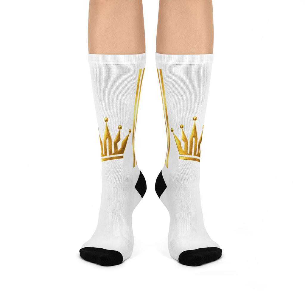 COVRD Gold Crown Cushioned Athletic Crew Socks