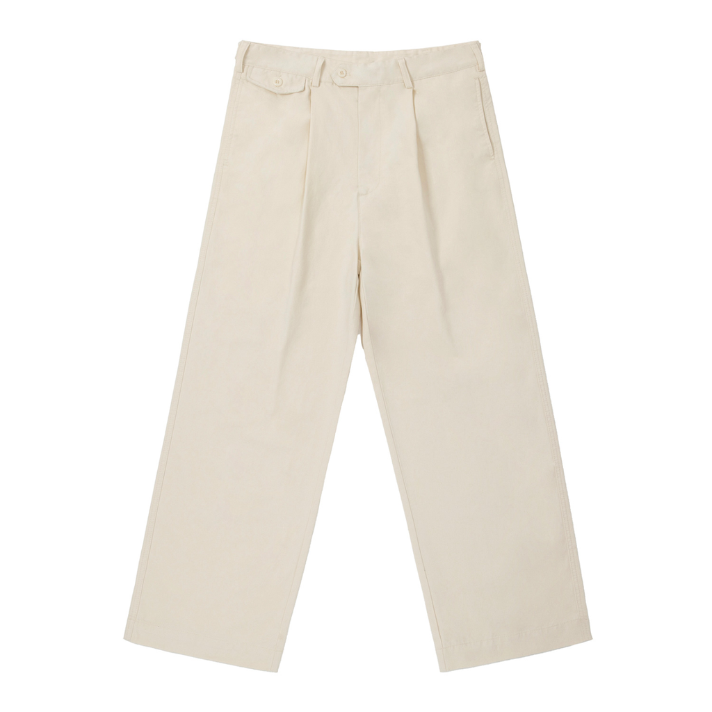 100% Cotton Adjustable Waist Straight-Leg Pants