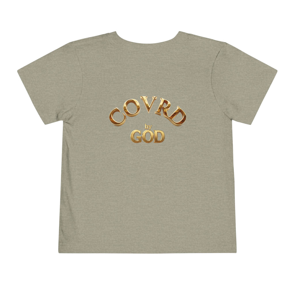 Metallic Gold "COVRD by GOD" Toddler Tee