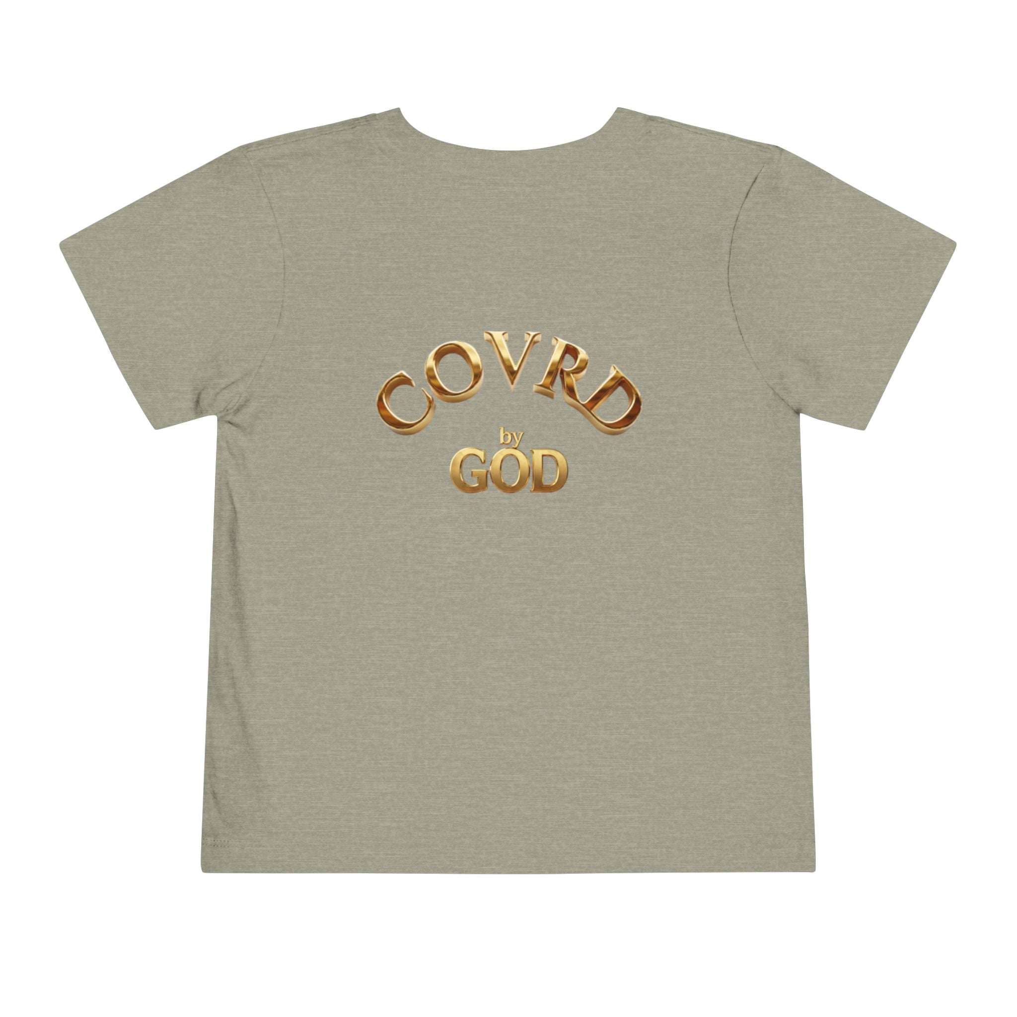 Metallic Gold "COVRD by GOD" Toddler Tee