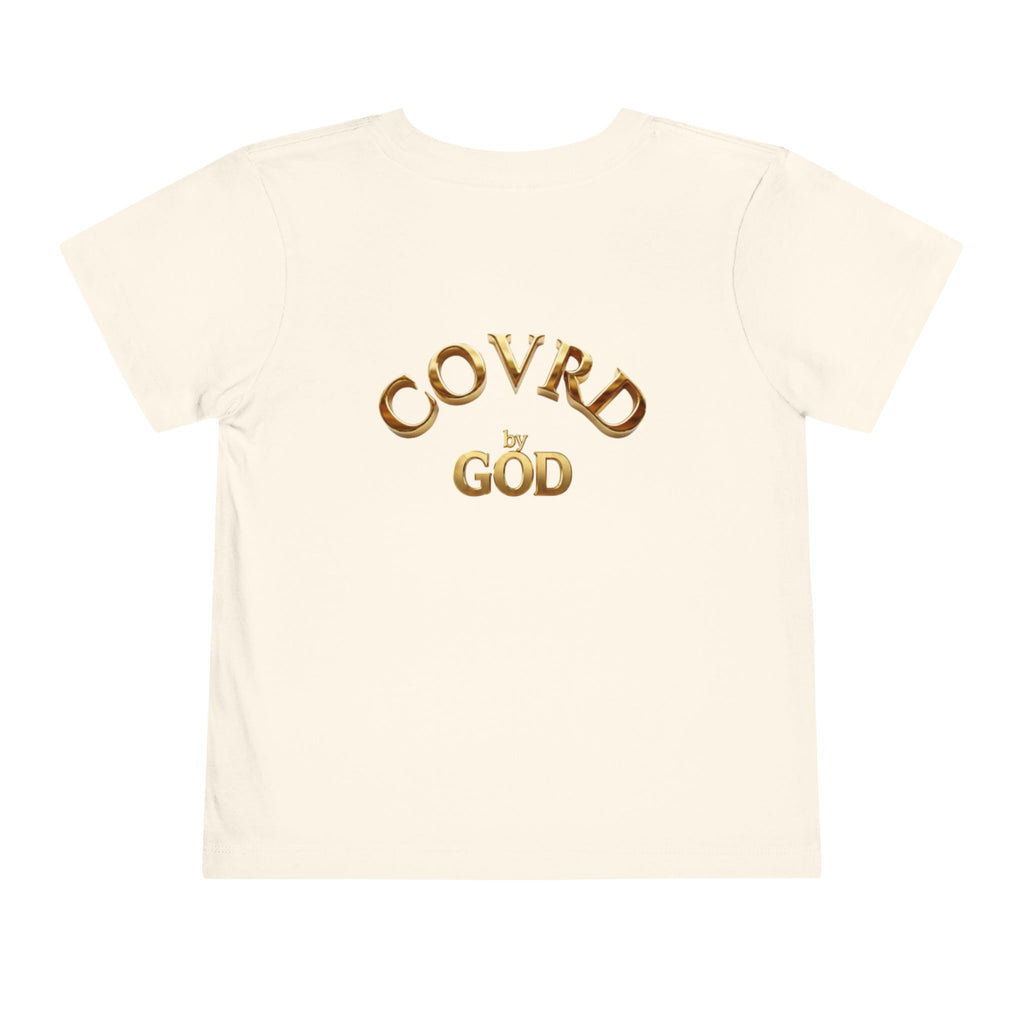 Metallic Gold "COVRD by GOD" Toddler Tee