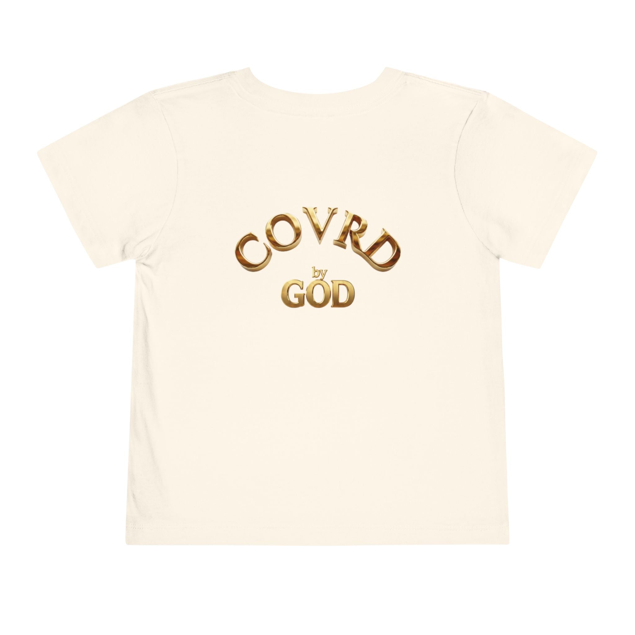 Metallic Gold "COVRD by GOD" Toddler Tee