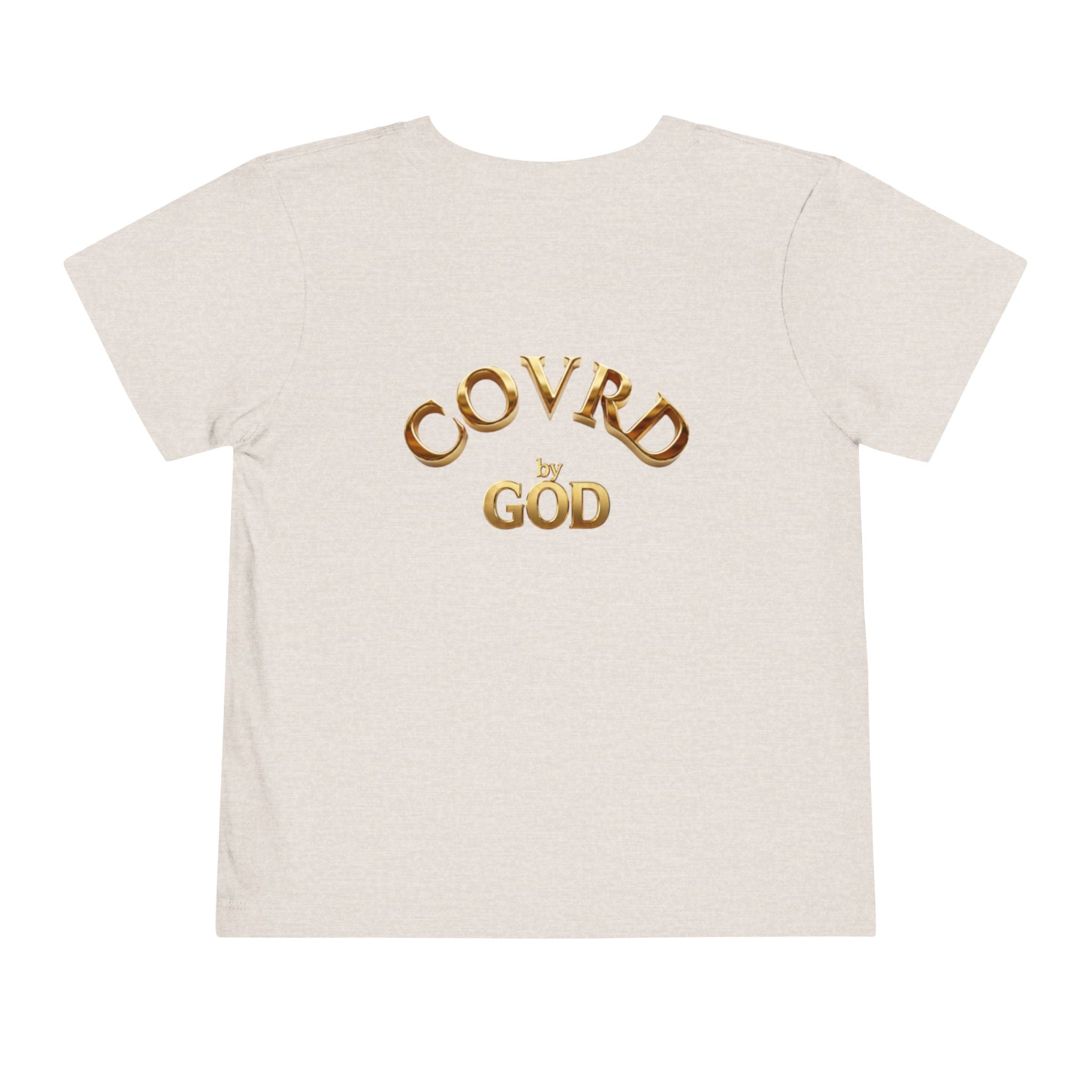 Metallic Gold "COVRD by GOD" Toddler Tee