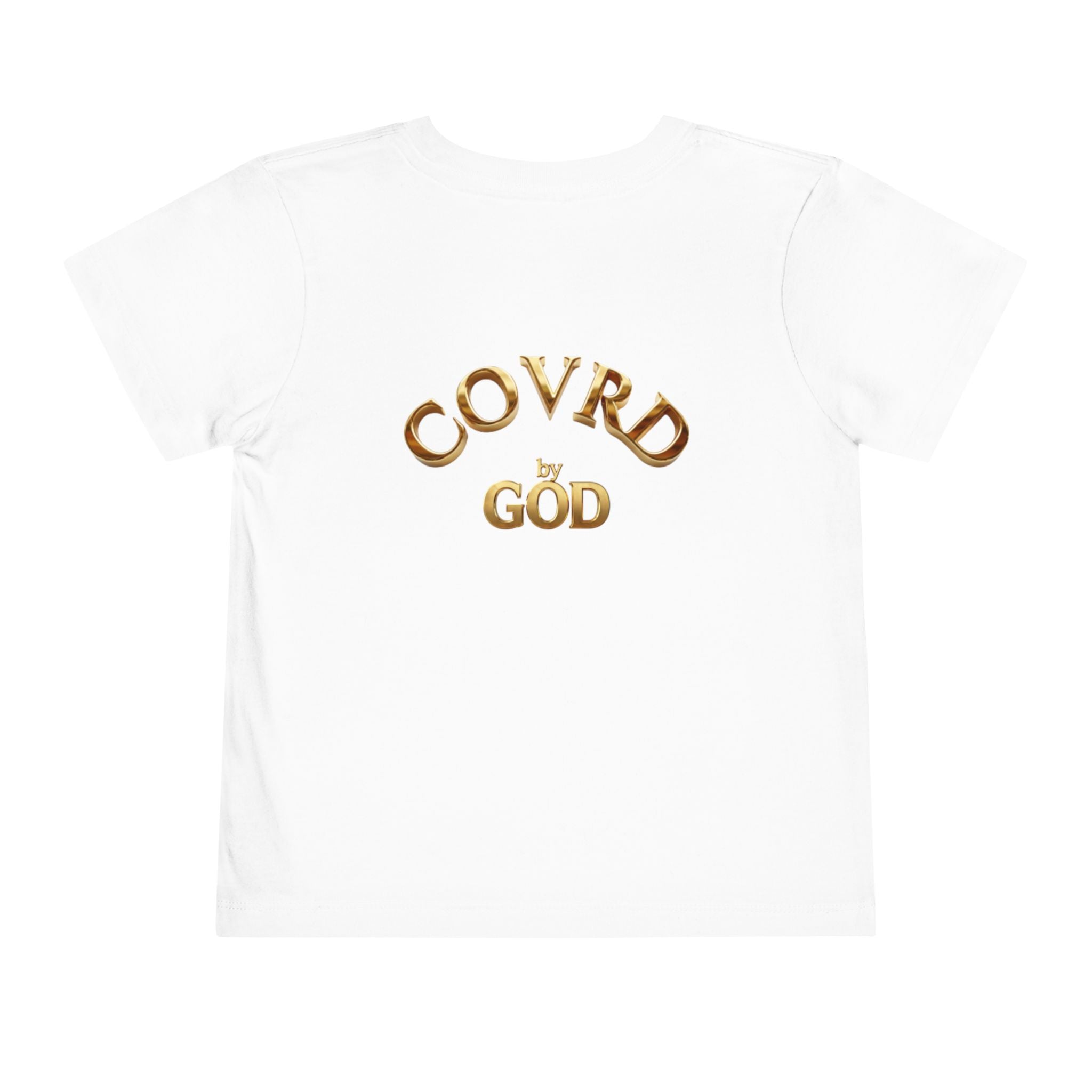 Metallic Gold "COVRD by GOD" Toddler Tee