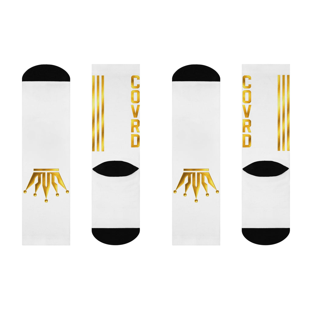 COVRD Gold Crown Cushioned Athletic Crew Socks