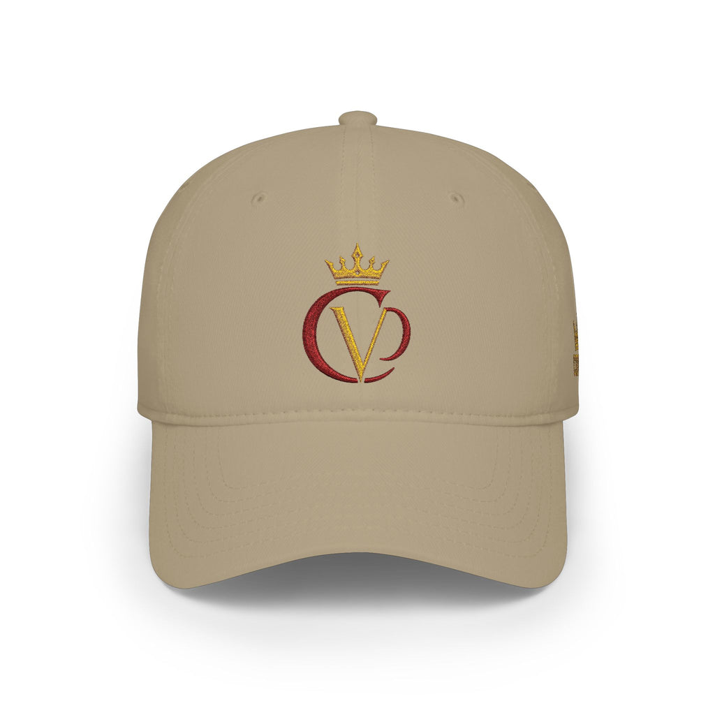 Crimson/Gold Crown "CVD" Logo Embroidered Low Profile Baseball Cap