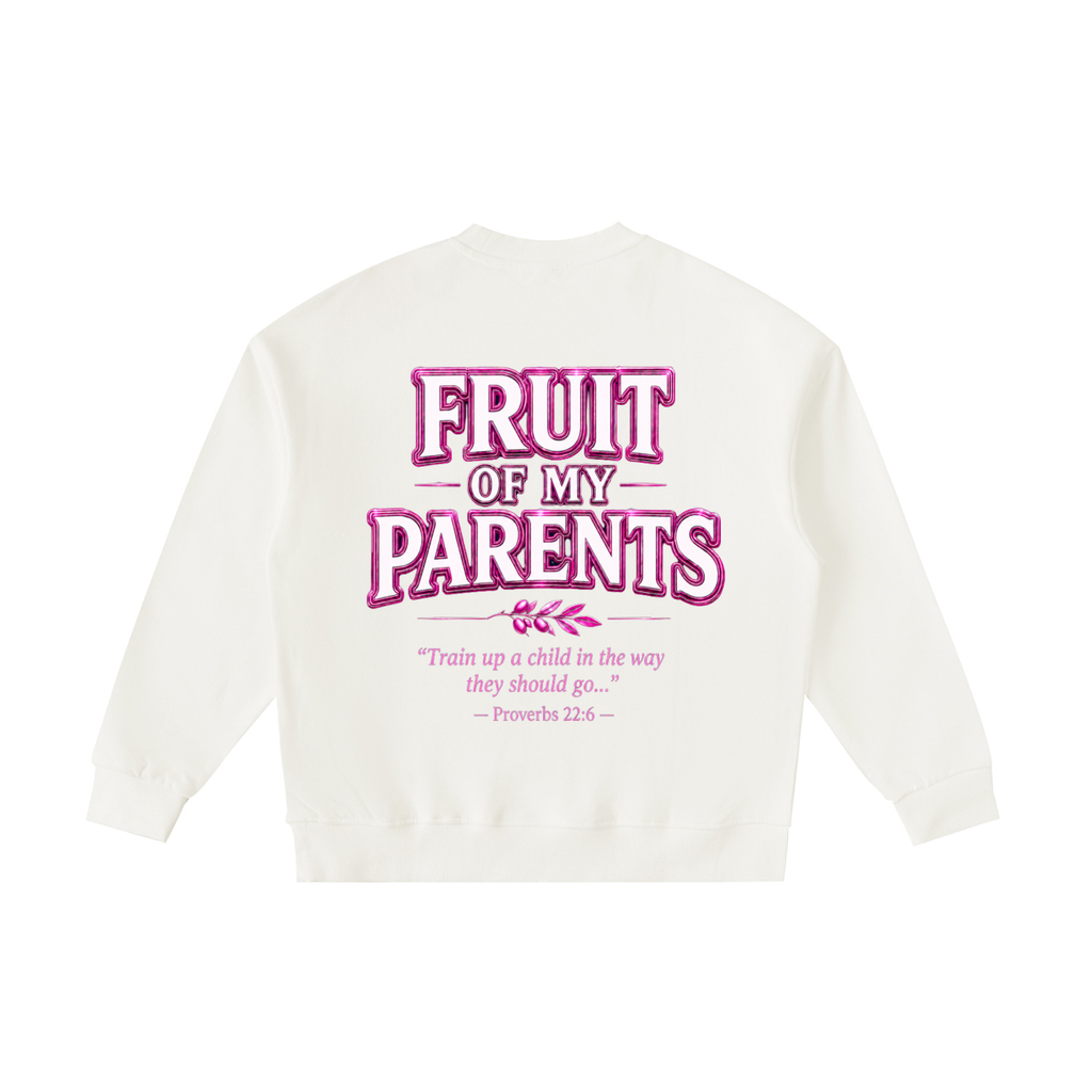 STAY COVRD Girls' "FRUIT of MY PARENTS" Crewneck Sweatshirt