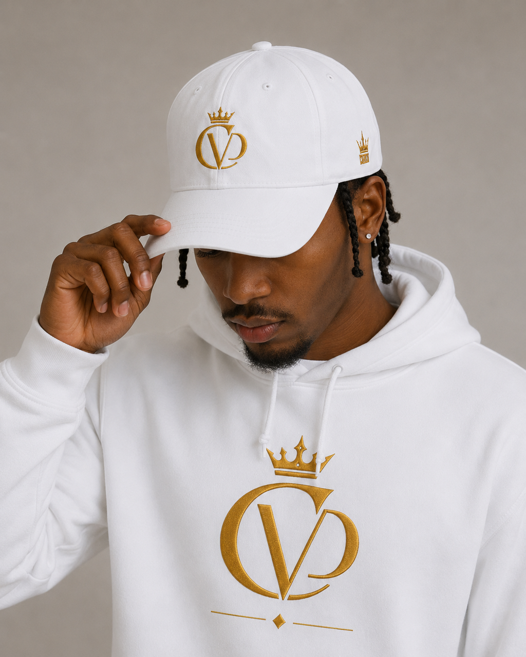 Gold Crown Embroidered CVD Logo Baseball Cap