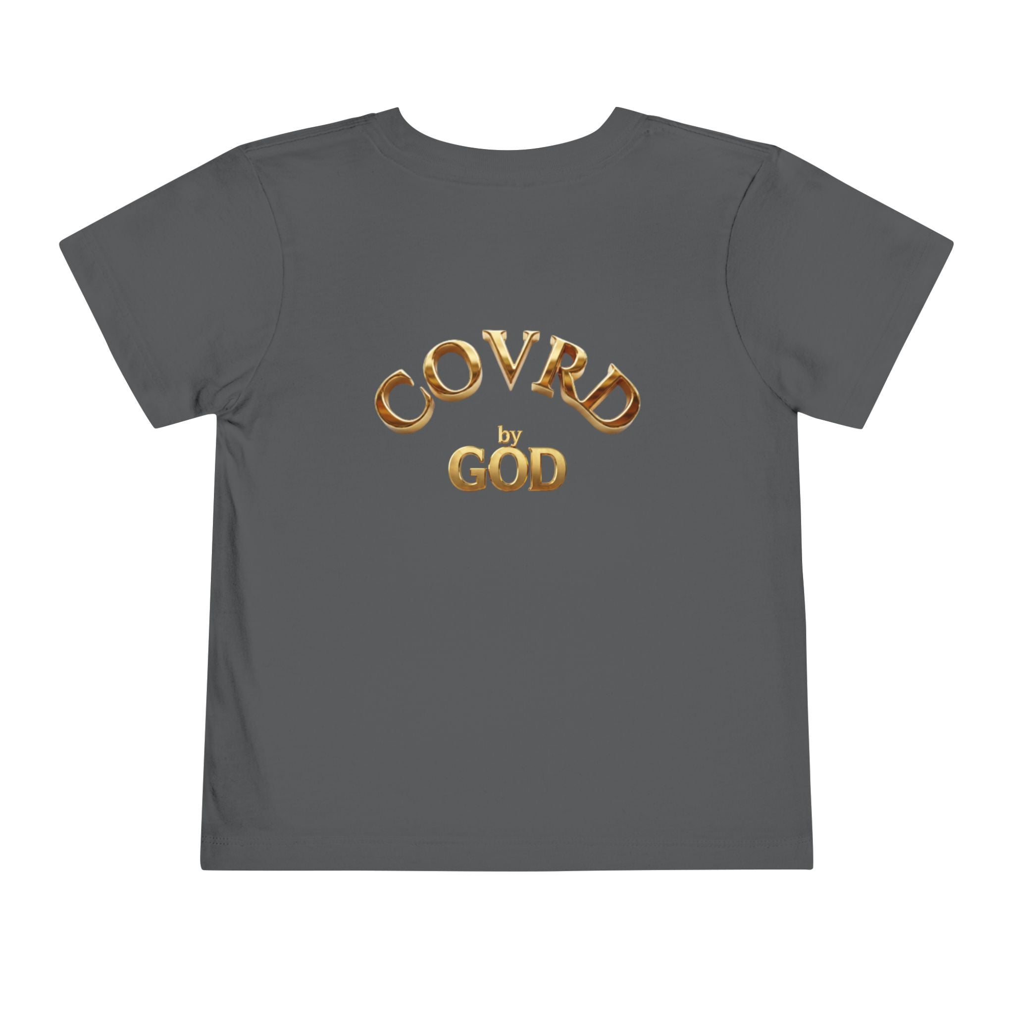 Metallic Gold "COVRD by GOD" Toddler Tee
