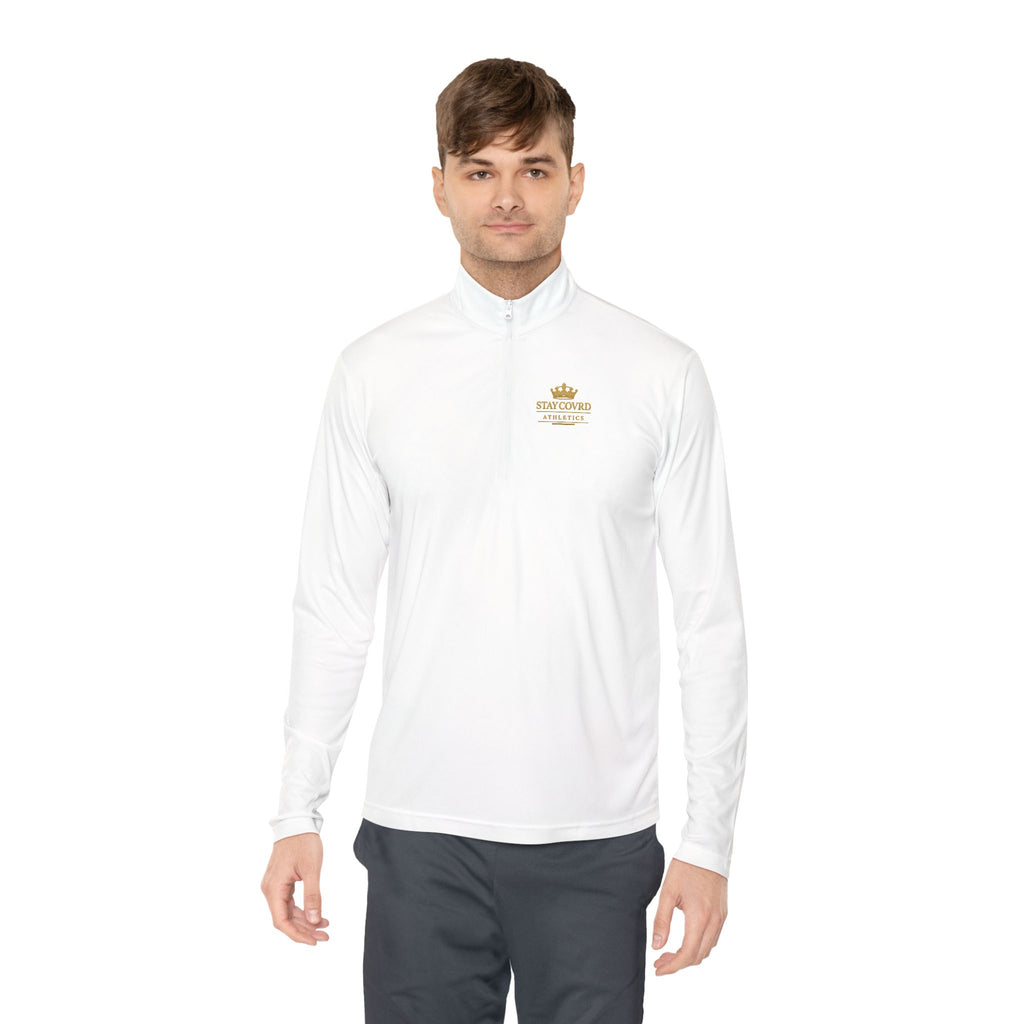 Stay COVRD Quarter-Zip C.O.V.R.D. Gold Logo Lightweight Pullover