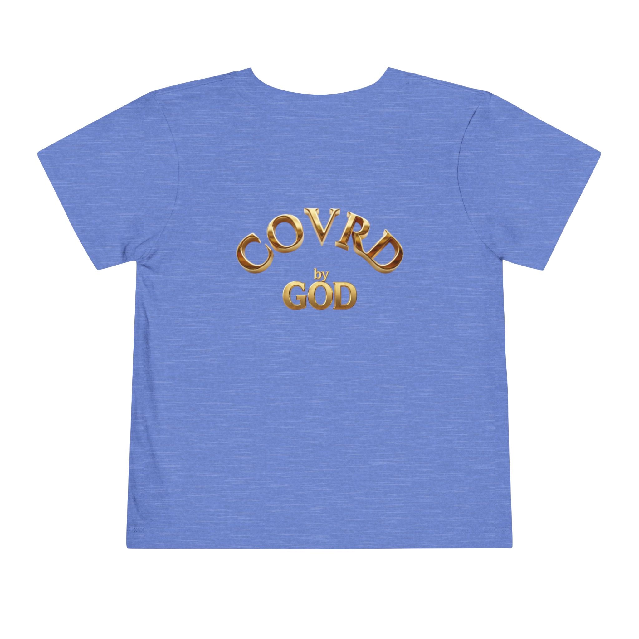 Metallic Gold "COVRD by GOD" Toddler Tee