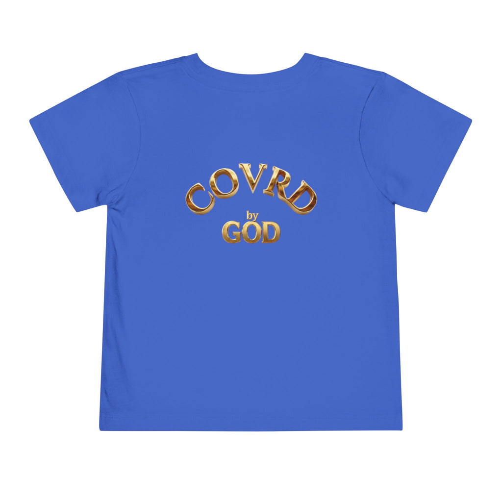 Metallic Gold "COVRD by GOD" Toddler Tee