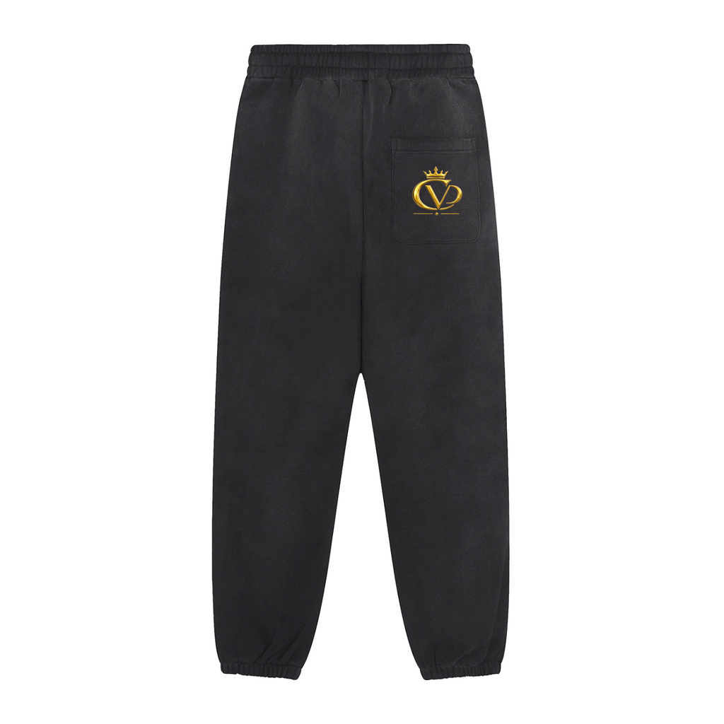 STAY COVRD Sun Fade Contrast Tape Fleece Jogged Sweatpants