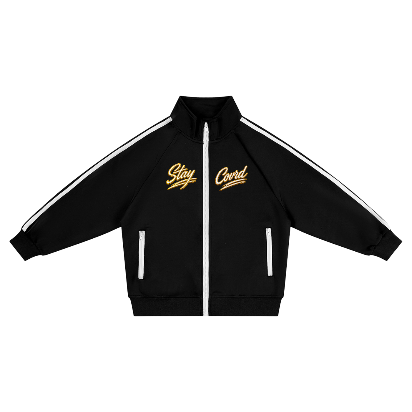 STAY COVRD "Fruit of My Parents" Boys’ Contrast Tape Coach Jacket