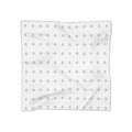STAY COVRD Elegant Silk-Feel White Scarf with Gold Crown CVD