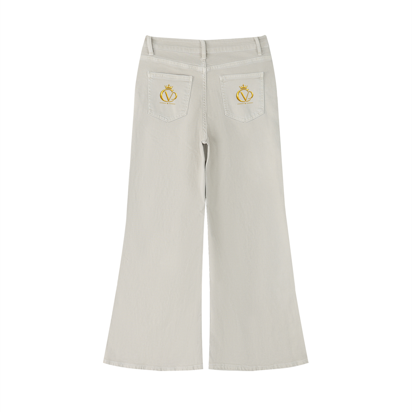 COVRD Women's Vintage Wash Flared Leg Jeans