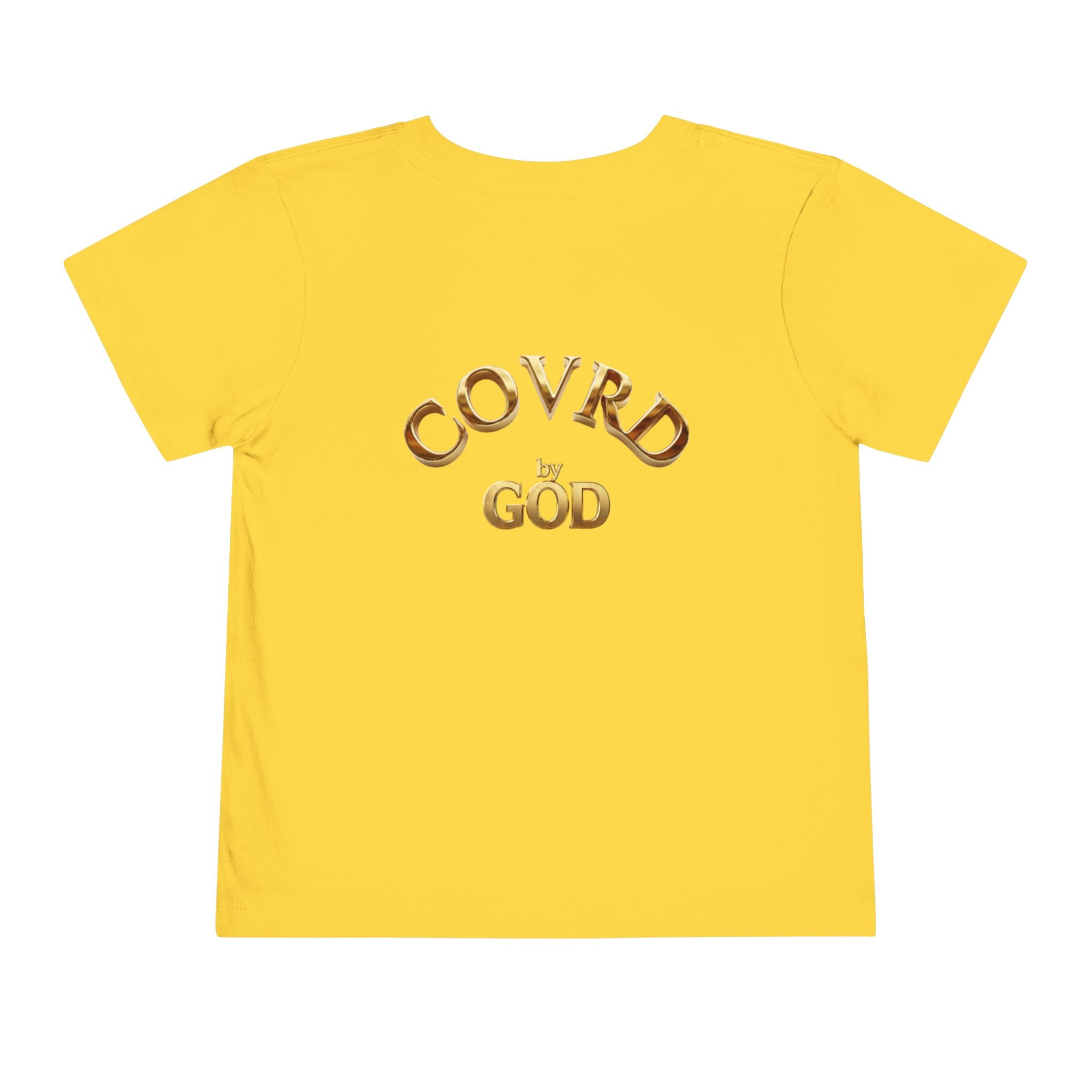 Metallic Gold "COVRD by GOD" Toddler Tee