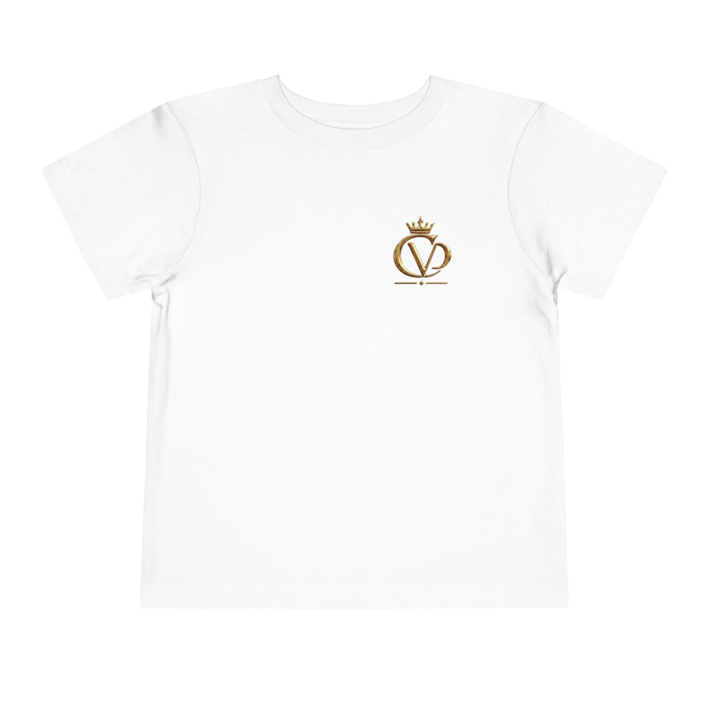 Metallic Gold "COVRD by GOD" Toddler Tee