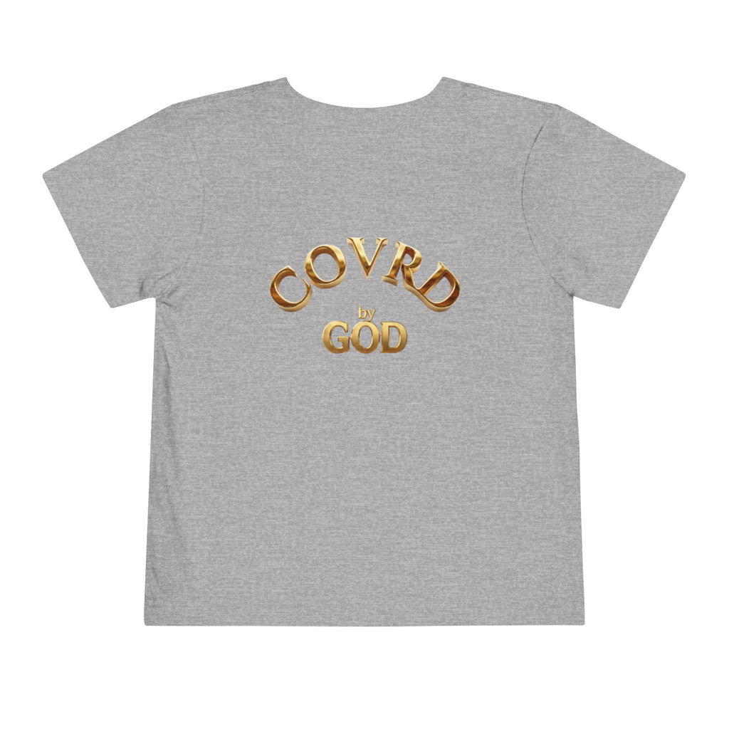 Metallic Gold "COVRD by GOD" Toddler Tee