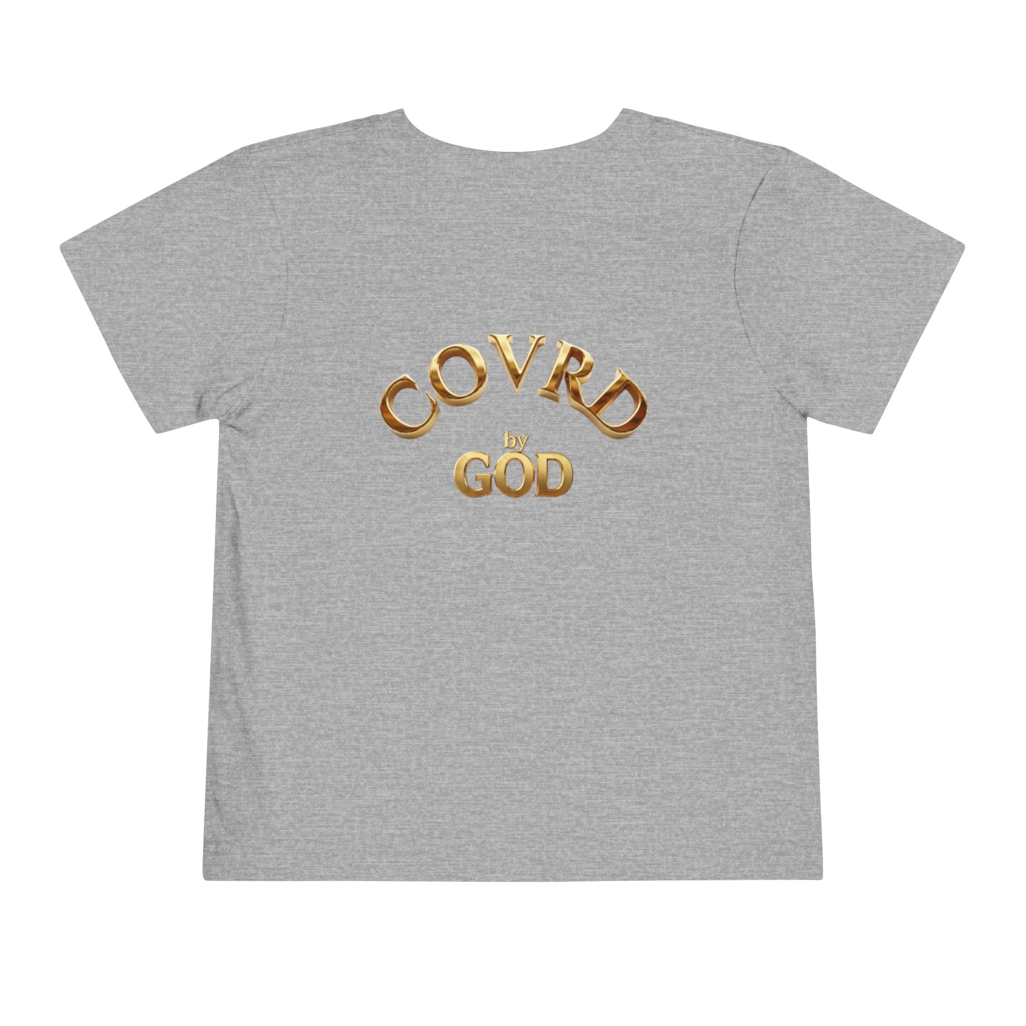 Metallic Gold "COVRD by GOD" Toddler Tee