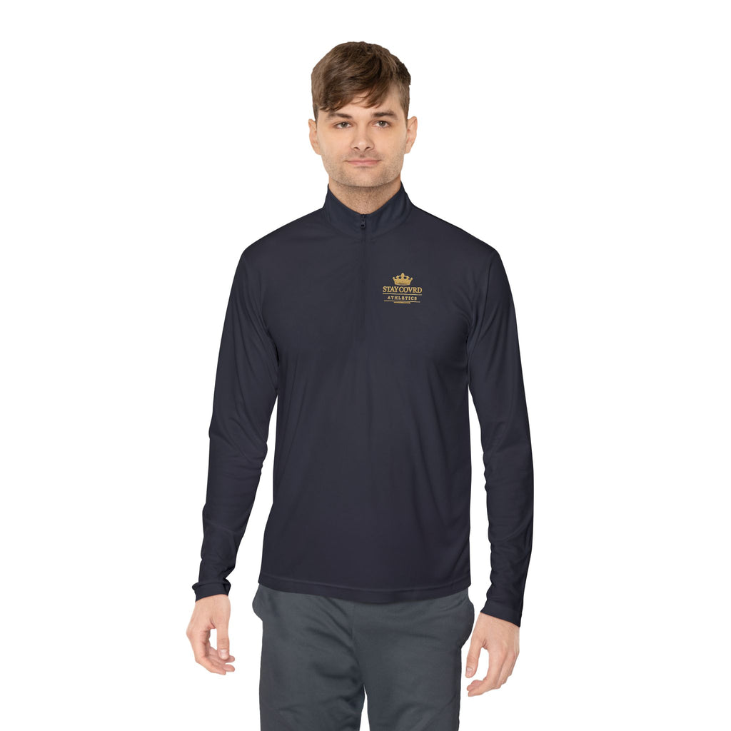 Stay COVRD Quarter-Zip C.O.V.R.D. Gold Logo Lightweight Pullover