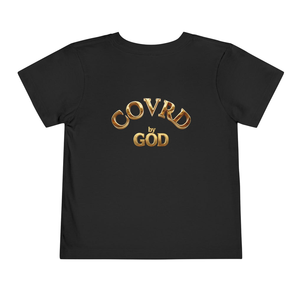 Metallic Gold "COVRD by GOD" Toddler Tee