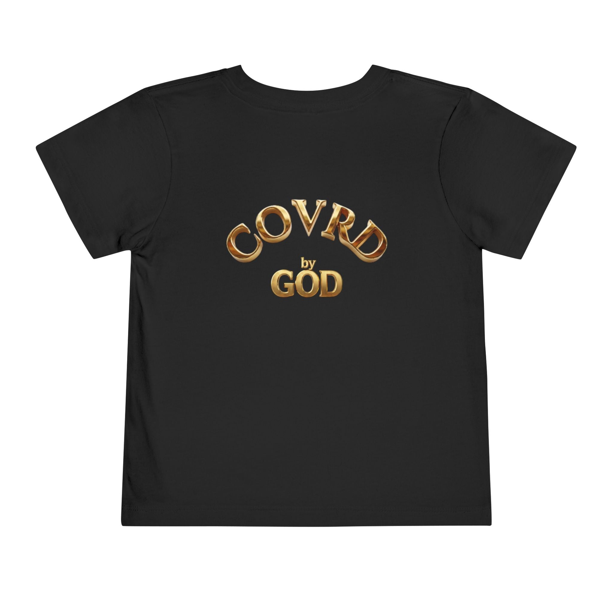 Metallic Gold "COVRD by GOD" Toddler Tee