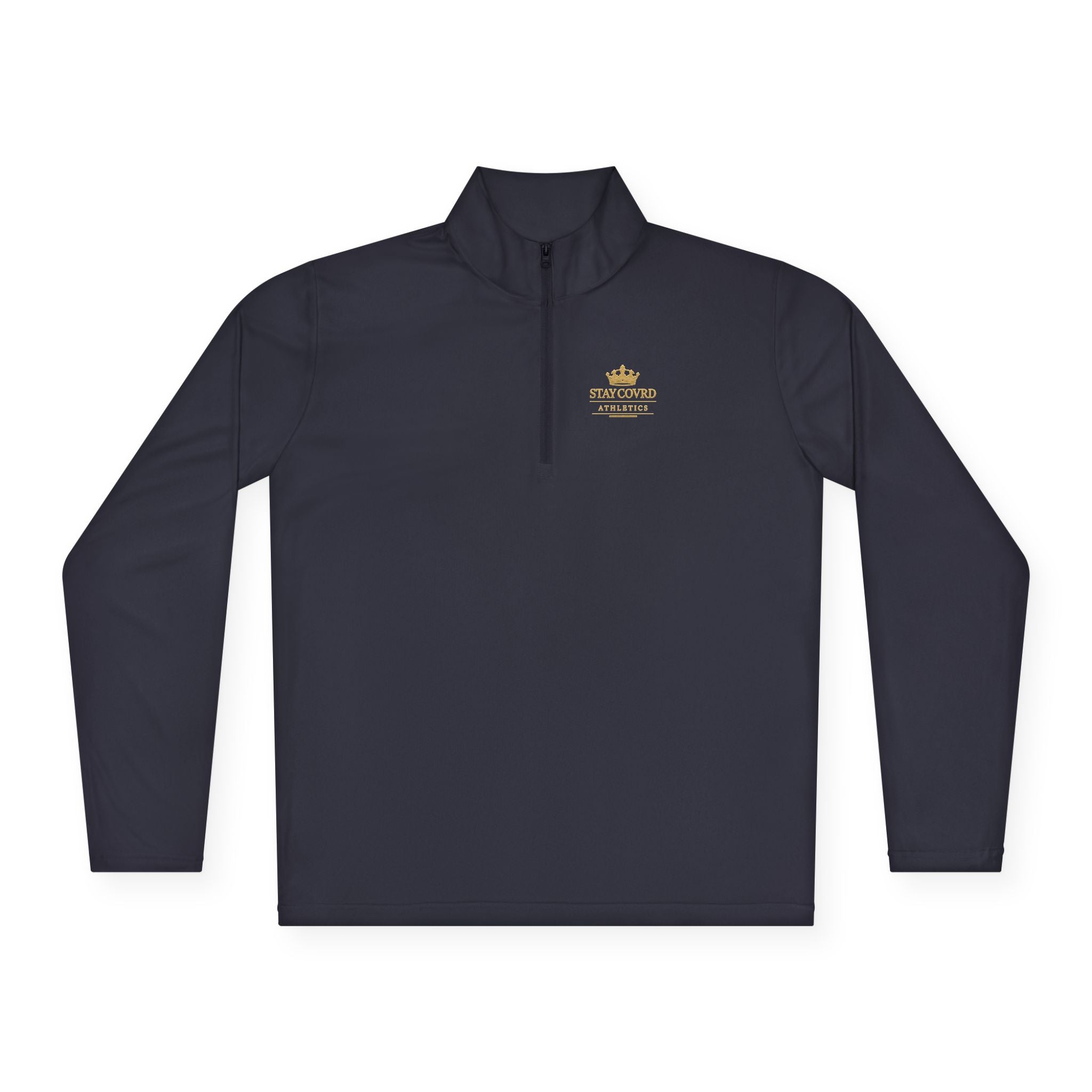 Stay COVRD Quarter-Zip C.O.V.R.D. Gold Logo Lightweight Pullover
