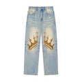 COVRD by God Sun Fade Raw Hem Denim Jeans