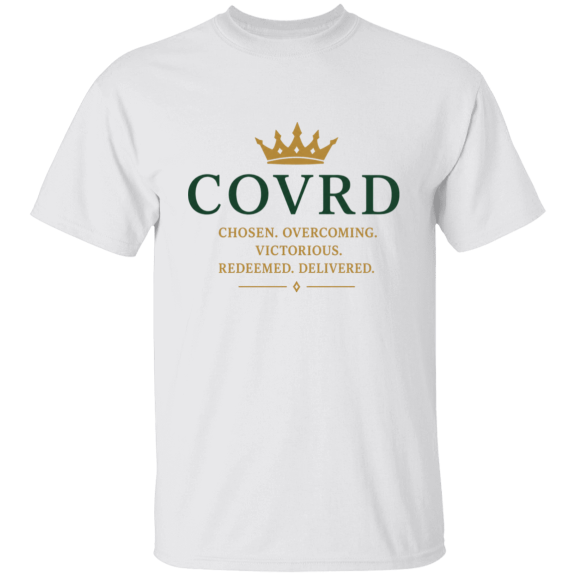 White COVRD shirt