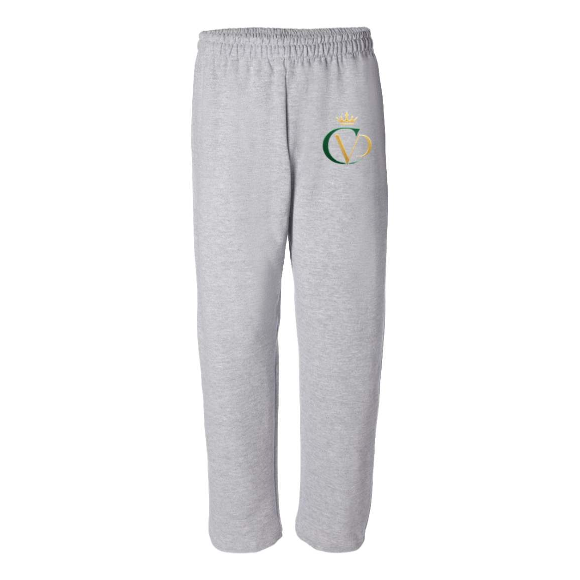 Gray sweatpants with a logo 