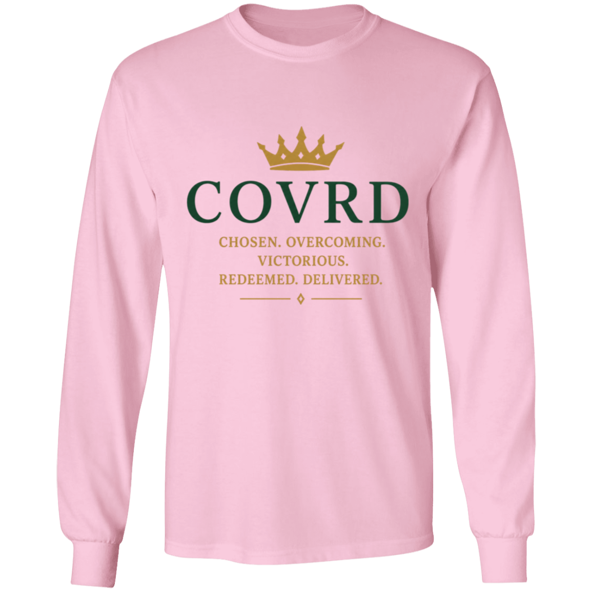 Light pink COVRD long sleeve shirt