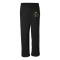 Black sweatpants with a logo 
