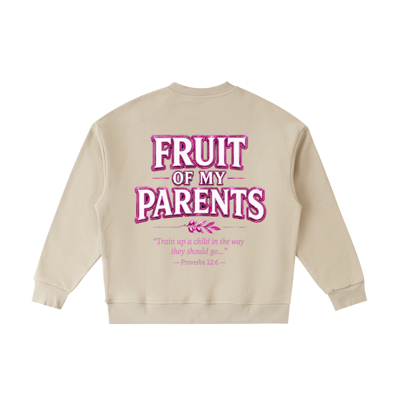 STAY COVRD Girls' "FRUIT of MY PARENTS" Crewneck Sweatshirt